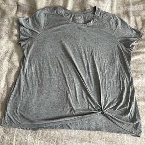 Grey Old Navy XXL Front Knot Athletic Shirt